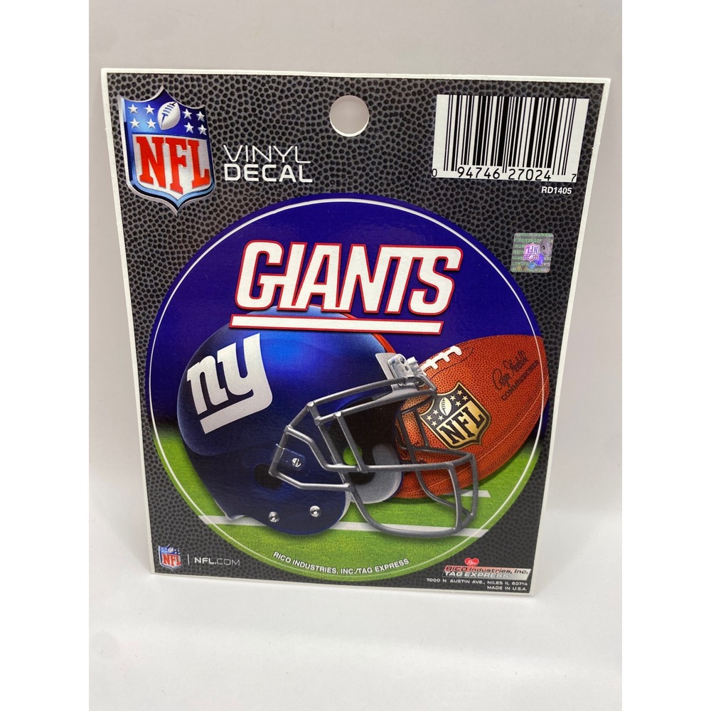 NFL New York Giants Vinyl Decal Sticker‎ Helmet Football Logo Licensed